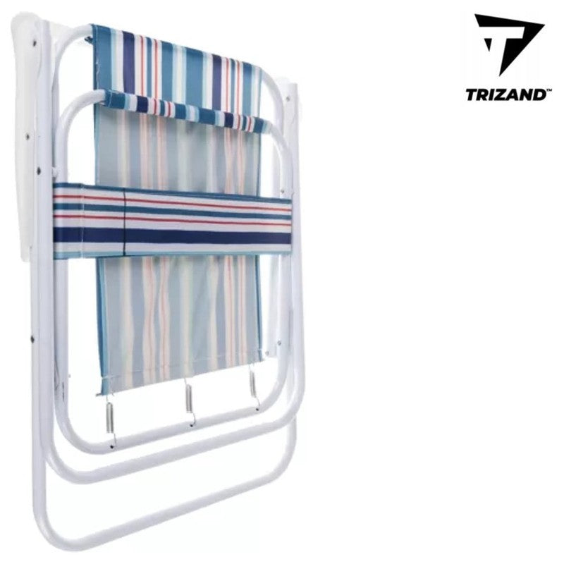 Trizand „Bergamo“ CAMPINGSTUHL Klappbarer Outdoor-Stuhl BLAU