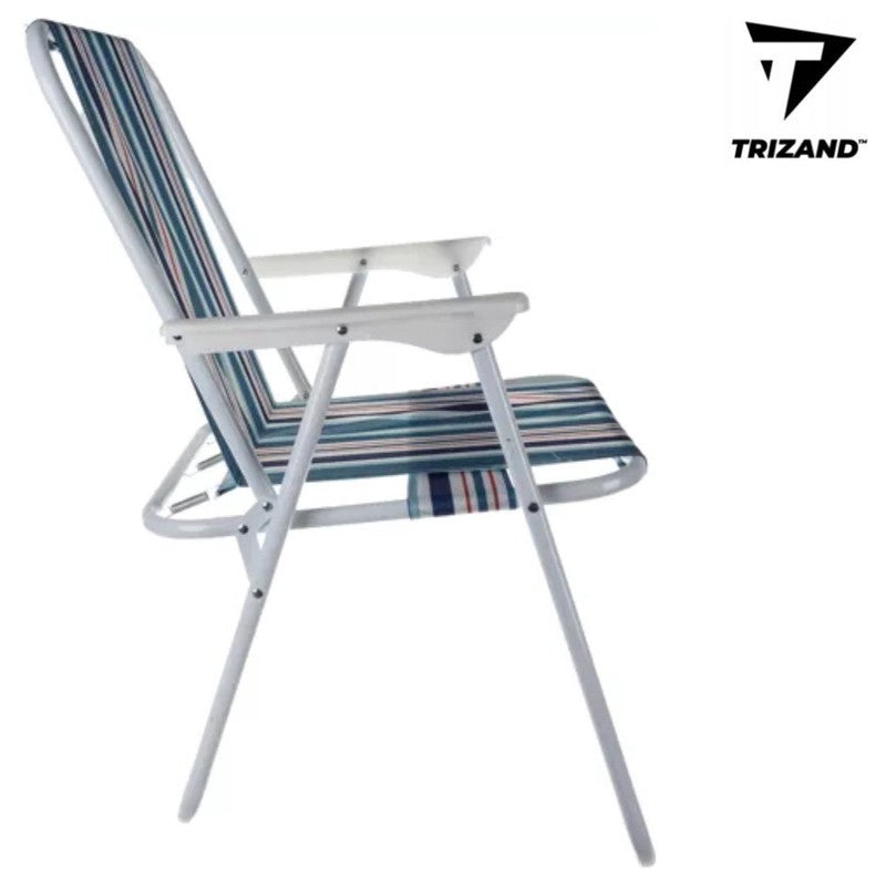 Trizand „Bergamo“ CAMPINGSTUHL Klappbarer Outdoor-Stuhl BLAU