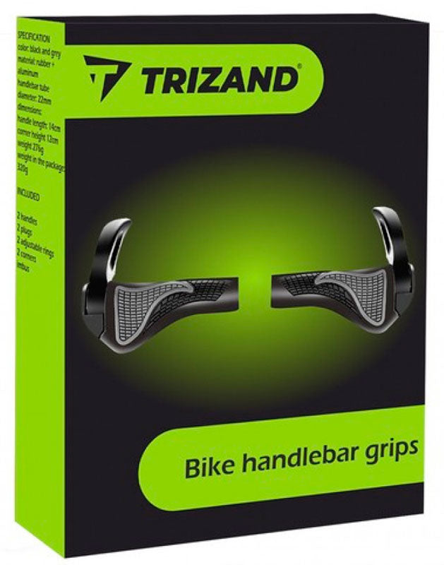 Velo Fahrrad Lenkergriffe mit Hörner Schwarz von Trizand