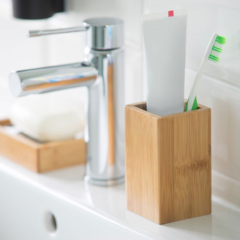 Zahnglas ZAHNPUTZBECHER Zahnputzglas aus Bambus