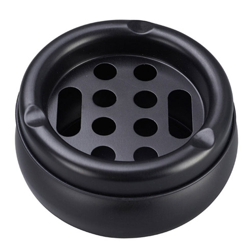 Metall ASCHENBECHER SCHWARZ oder SILBER Ø10cm