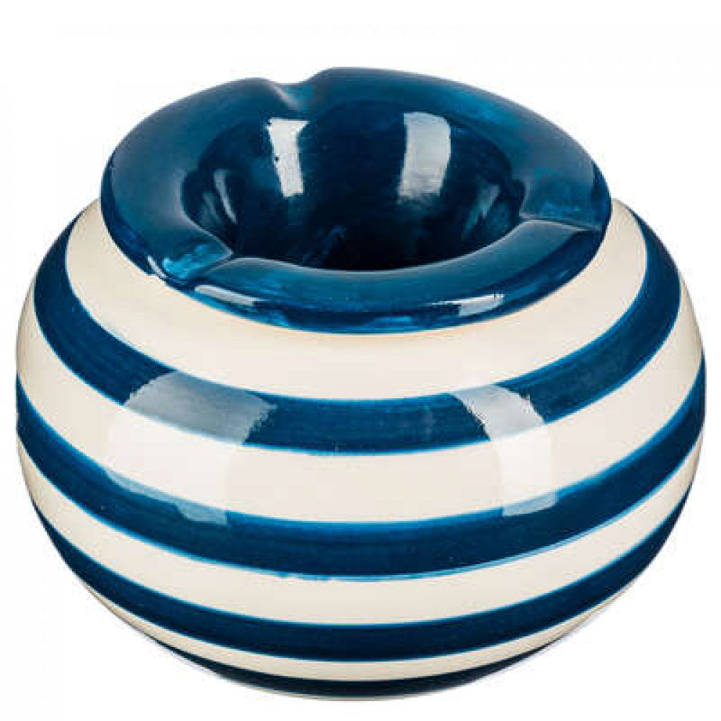 Aschenbecher STURM-ASCHENBECHER in verschiedenen Farben gestreift aus Keramik Ø12,5cm