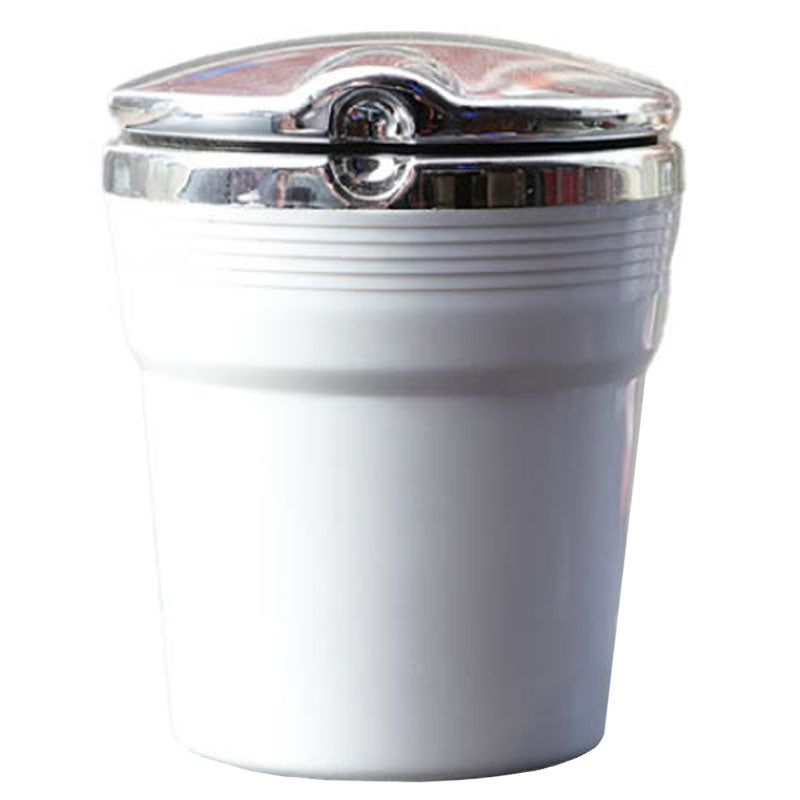 AUTO-ASCHENBECHER Aschenbecher für Getränkehalter mit Deckel und LED Licht