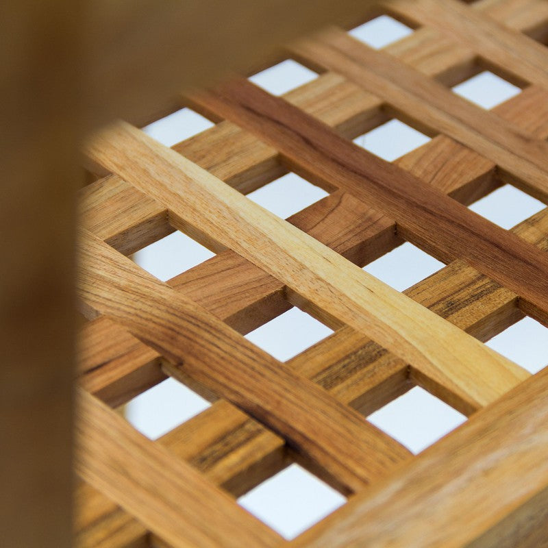 Natürliches Walnuss BADREGAL mit 3 Ablageflächen