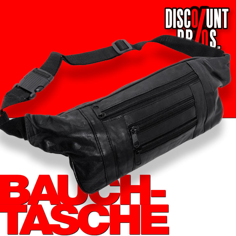 Gürteltasche BAUCHTASCHE Belt Bag aus Nappa-Leder SCHWARZ