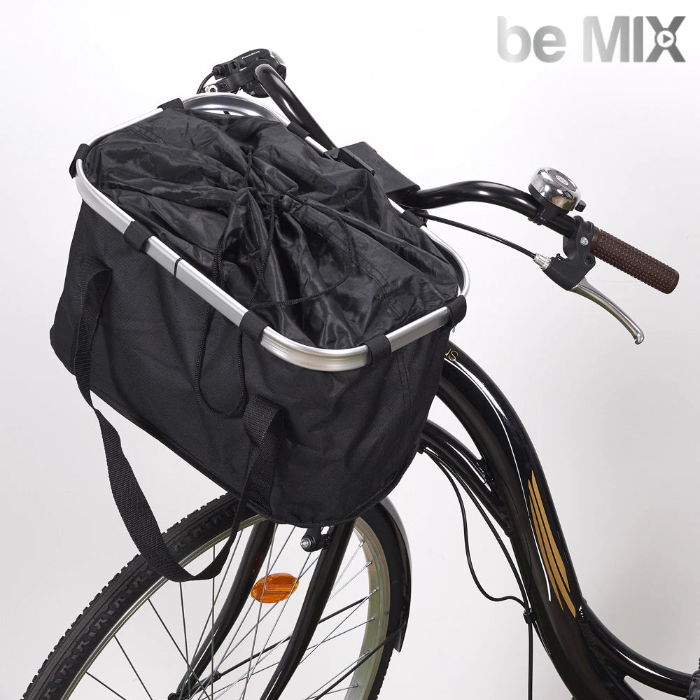 BE MIX Fahrradkorb 24 l mit Klicksystem in Schwarz