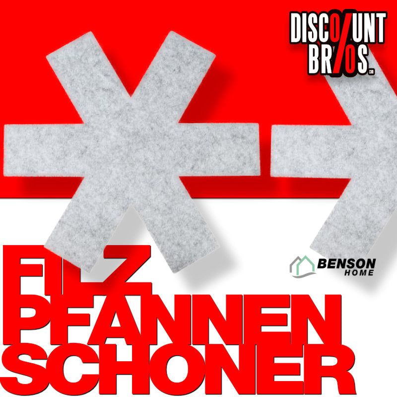 Benson Home Pfannenschoner aus Filz 38 cm, 2er-Set hellrau