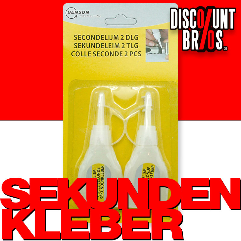 BENSON TOOLS Universal SEKUNDEN-KLEBER im 2er Pack (2x10g)