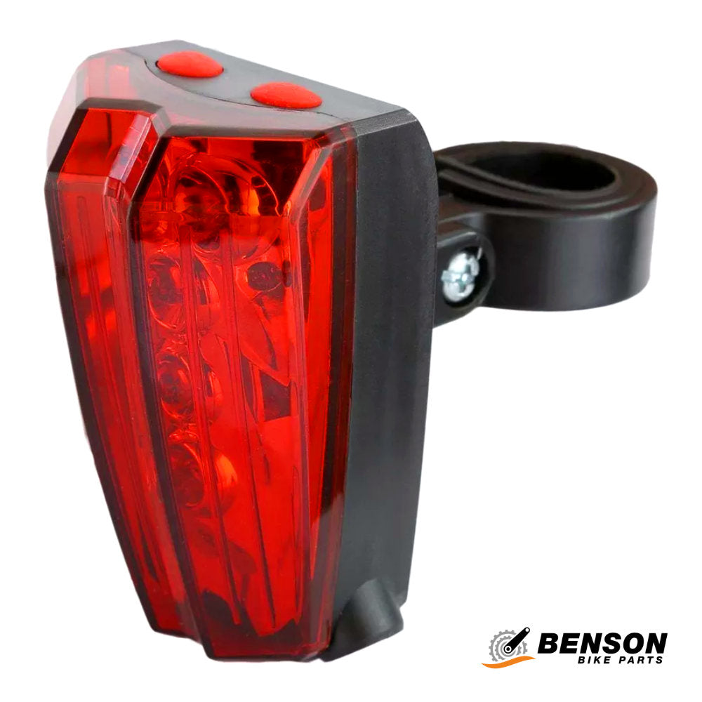 BENSON LED Fahrrad Rücklicht mit Laserfunktion und 5 Leuchtmodi