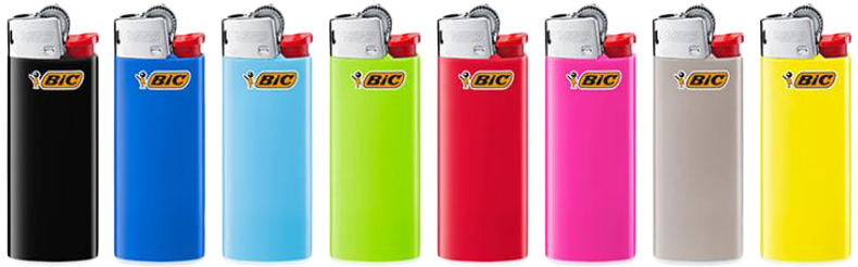 10 Stk. BIC® Einwegfeuerzeuge MINI FEUERZEUGE farbig