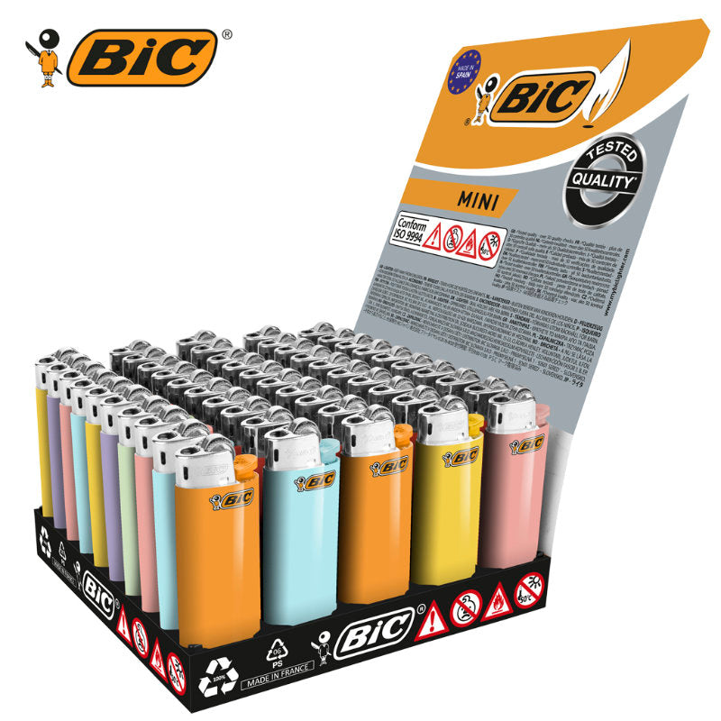 BIC® Einwegfeuerzeug Mini Feuerzeug J25 Pastel 10er-Set