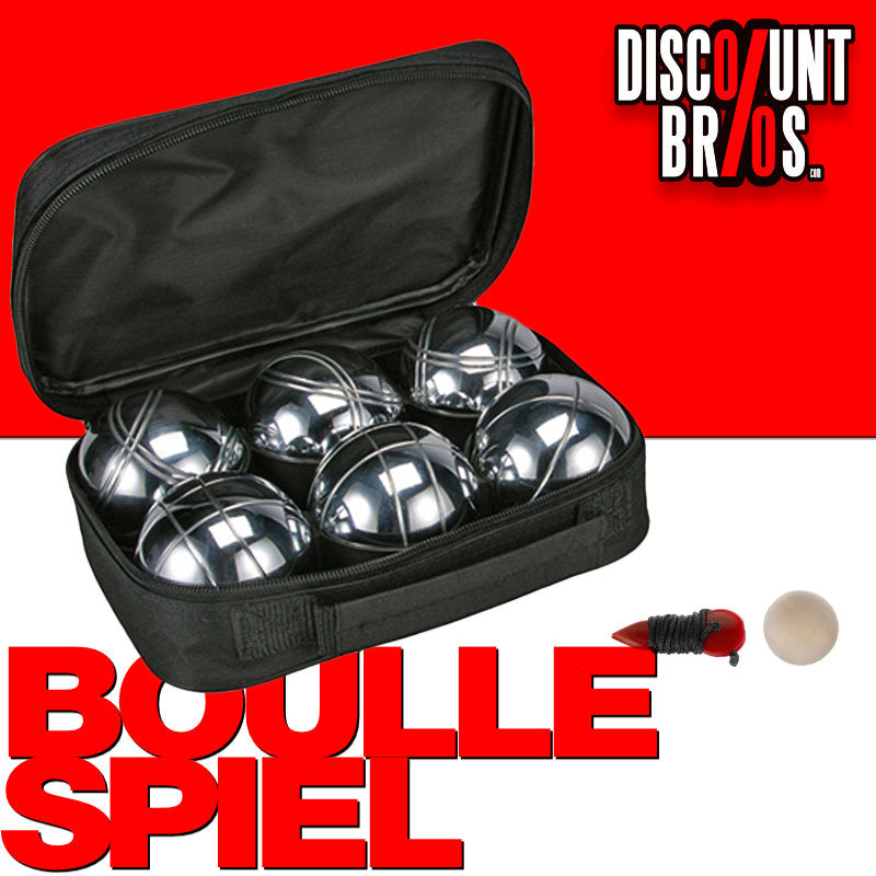 BOCCIA Pétanque BOULE SPIEL mit 6 Boulekugeln im Set