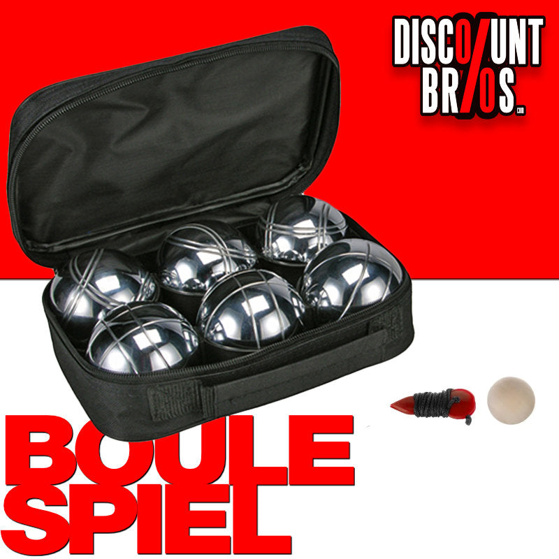 BOCCIA Pétanque BOULE SPIEL mit 6 Boulekugeln im Set