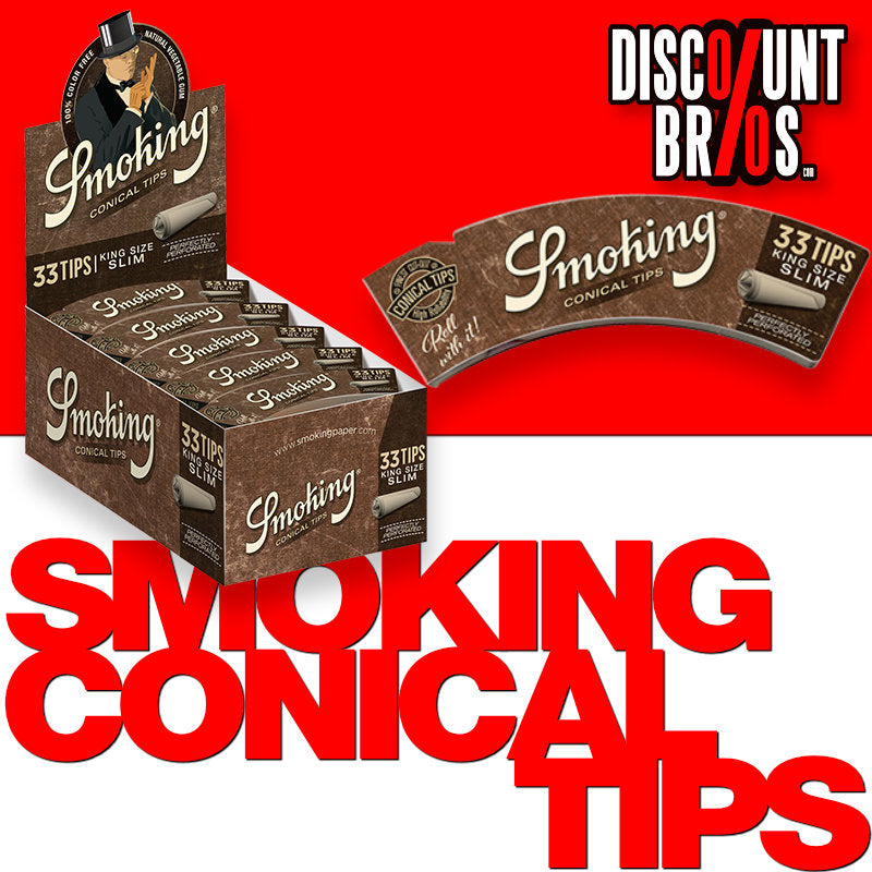 Smoking Brown Conical Tips King Size Slim mit ungebleichten Papier-Tips
