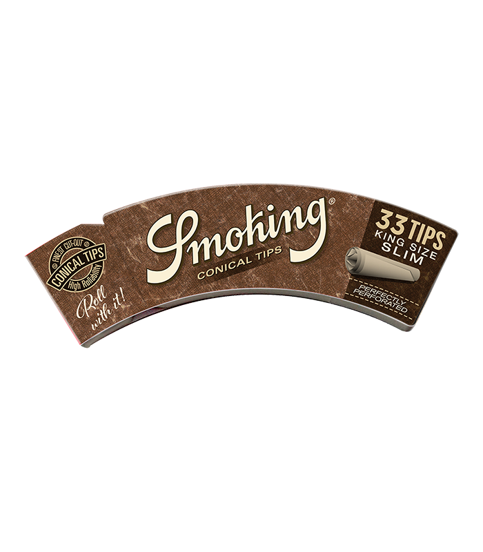 Smoking Brown Conical Tips King Size Slim Einzelheft mit 33 Tips