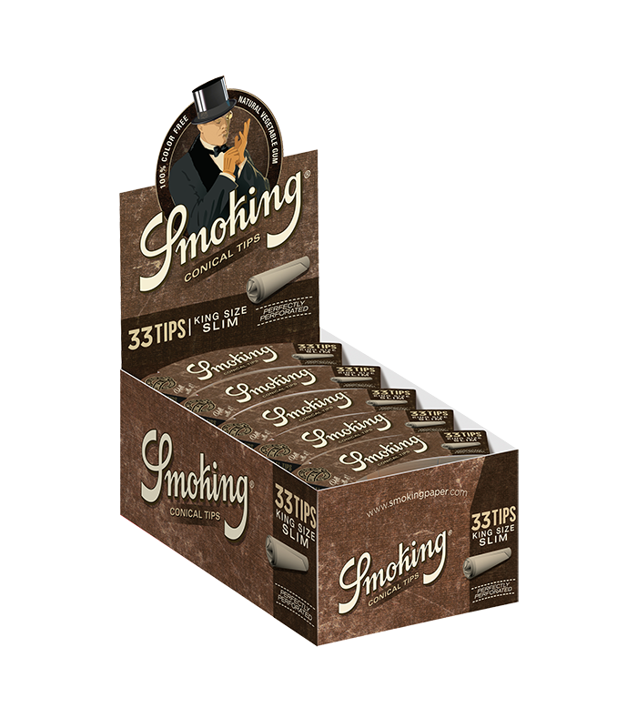Smoking Brown Conical Tips 50er-Verkaufsdisplay
