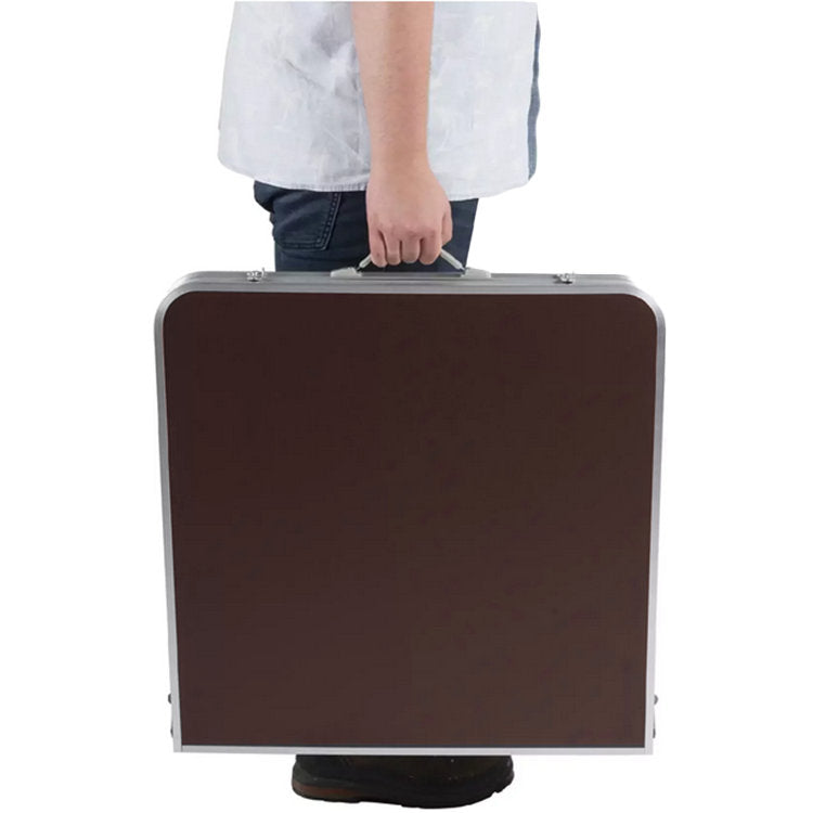 Campingtisch Mehrzwecktisch Klapptisch mit 4 Hocker Universaltisch Faltbar Höhenverstellbar 120 × 60 cm Braun