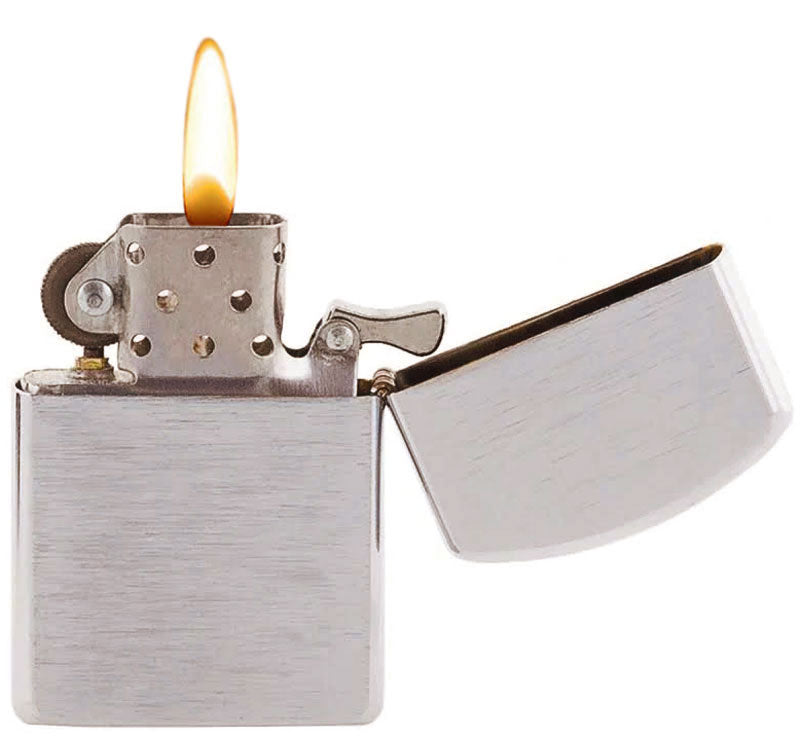 Atomic® FEUERZEUG Benzinfeuerzeug CHROM Gebürstet