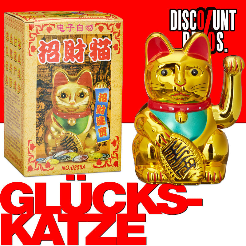 Maneki Neko GLÜCKS-KATZE Winkekatze 16cm
