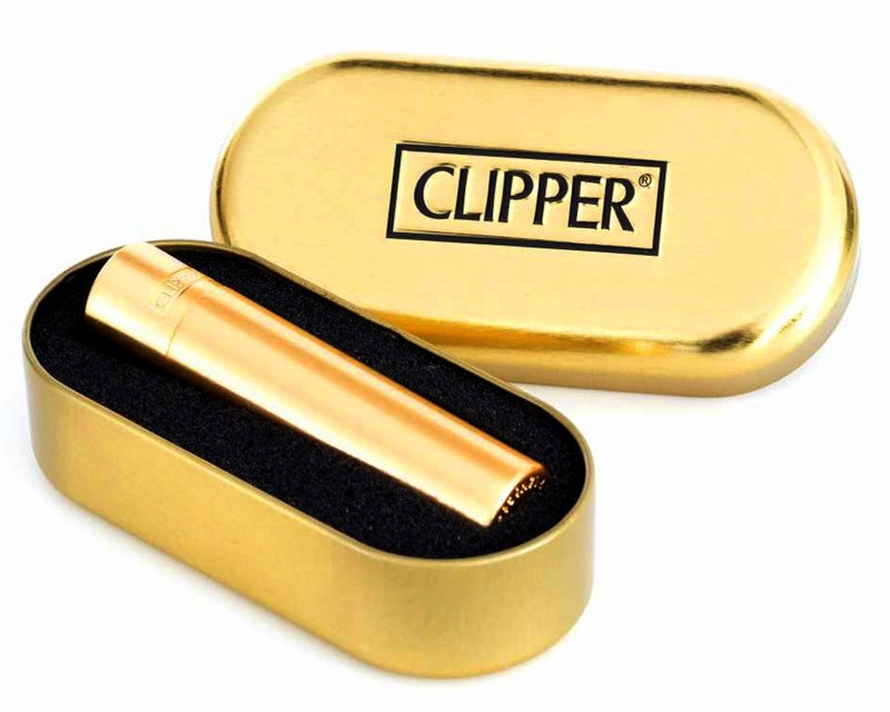 Clipper® METALL FEUERZEUG Mehrwegfeuerzeug GOLD