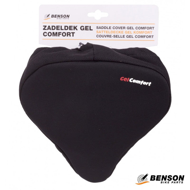 EXTRABREITER Velo Fahrrad GEL SATTELBEZUG Polsterbezug für Damen Fahrradsattel 2 SCHWARZ