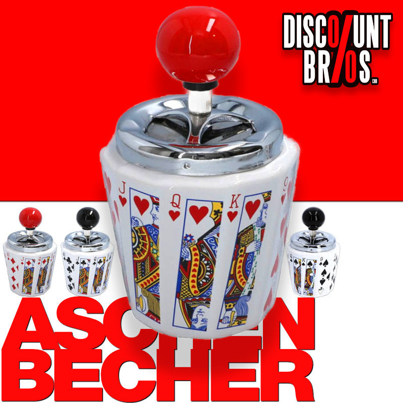 Poker DREH-ASCHENBECHER Jass Aschenbecher Drehaschenbecher Ø9cm