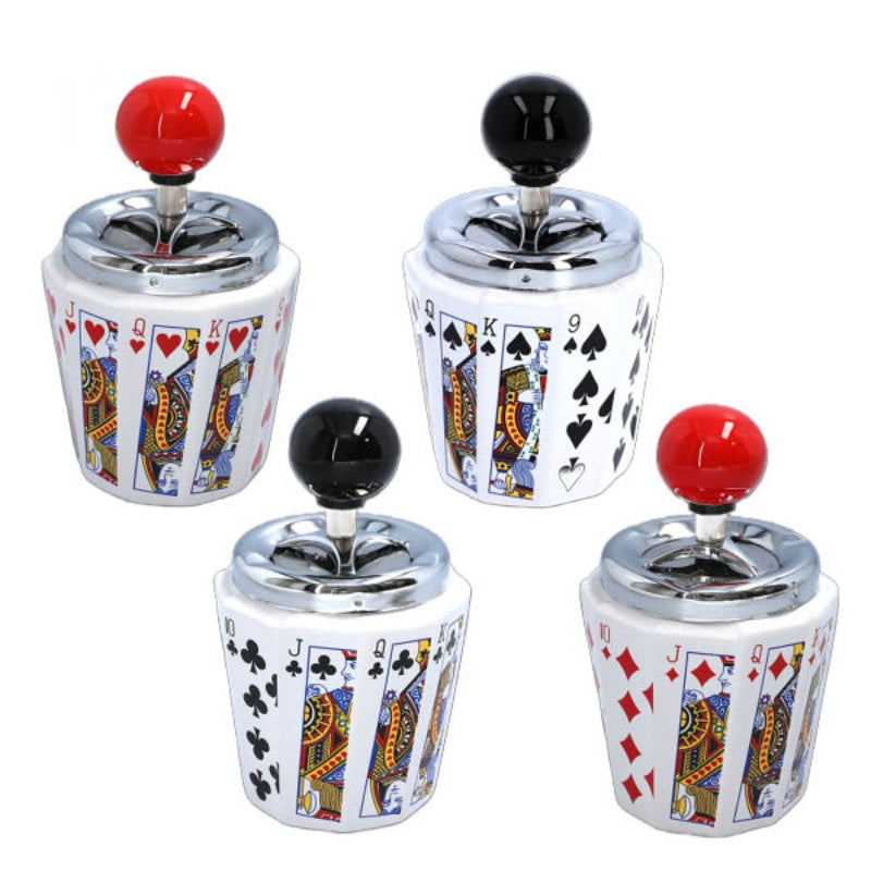 Poker DREH-ASCHENBECHER Jass Aschenbecher Drehaschenbecher Ø9cm