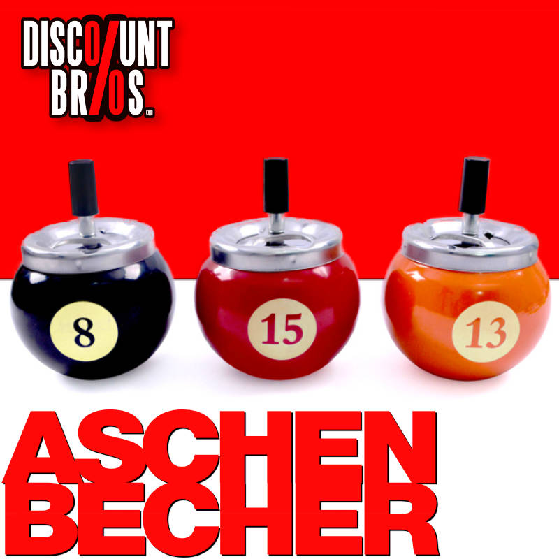 Billard Kugel DREH-ASCHENBECHER Aschenbecher Drehaschenbecher Ø9cm