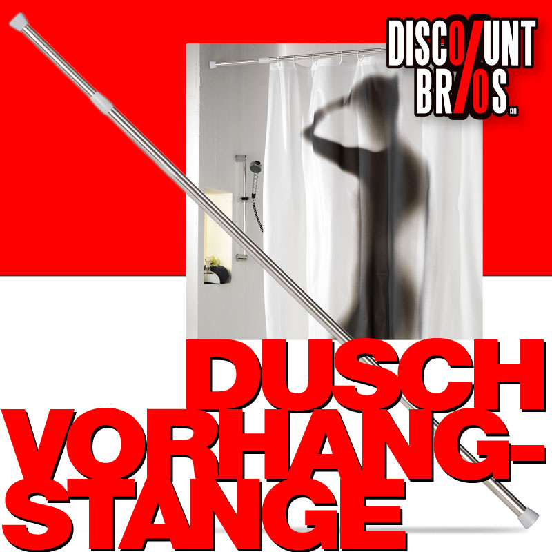Teleskop Duschstange DUSCHVORHANGSTANGE Vorhangstange Teleskopstange Kleiderstange aus Edelstahl 110-200cm