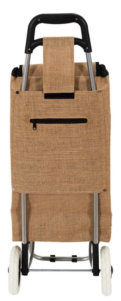 Einkaufstrolley EINKAUFSWAGEN Einkaufsroller Transportroller mit Jutetasche