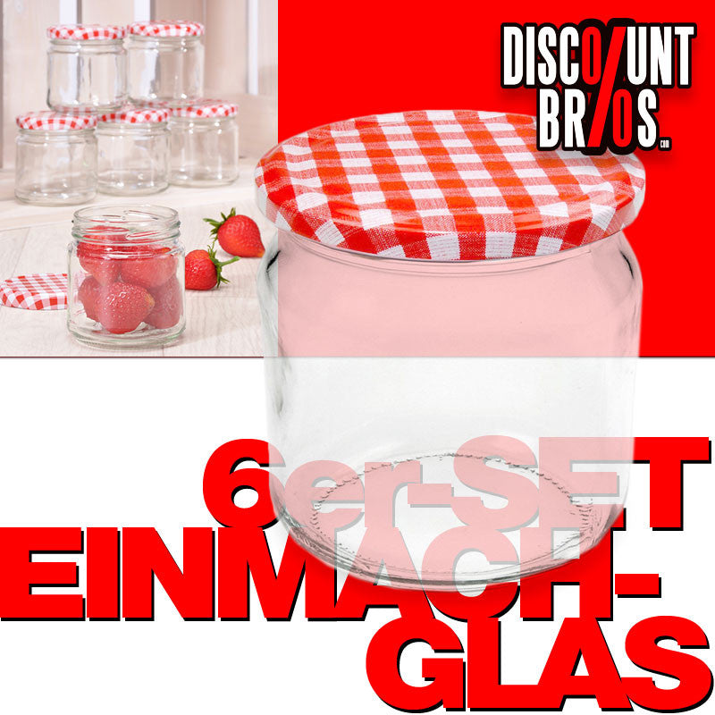 6er-Set 210 ml EINMACHGLÄSER Einmachglas Konfitürenglas GLAS