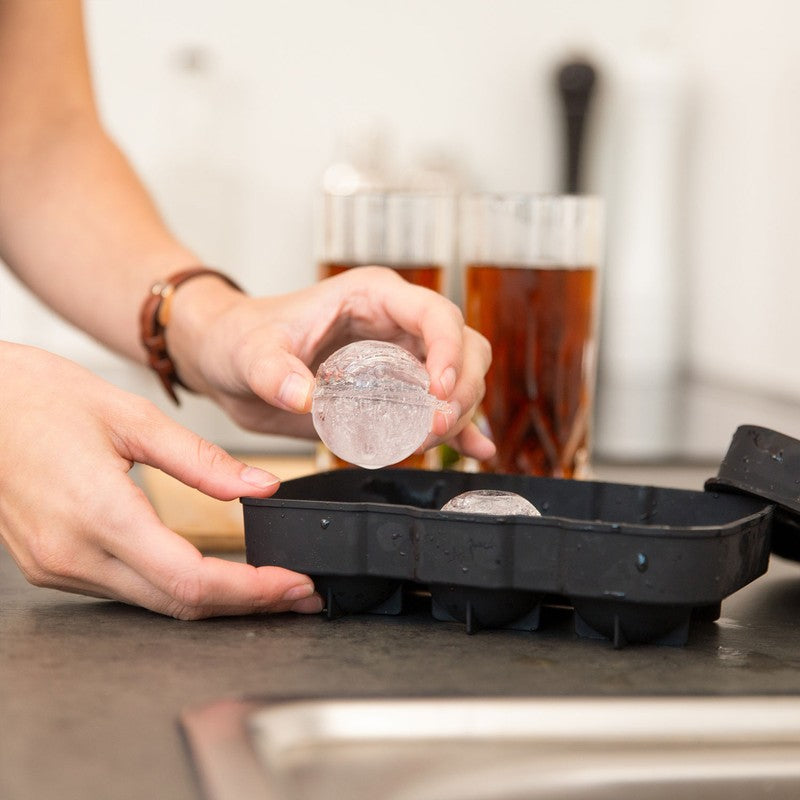 KUGEL EISWÜRFELFORM Eiskugelform Silikon Ball rund 4,5cm auch geeignet als Backform und Pralinéform