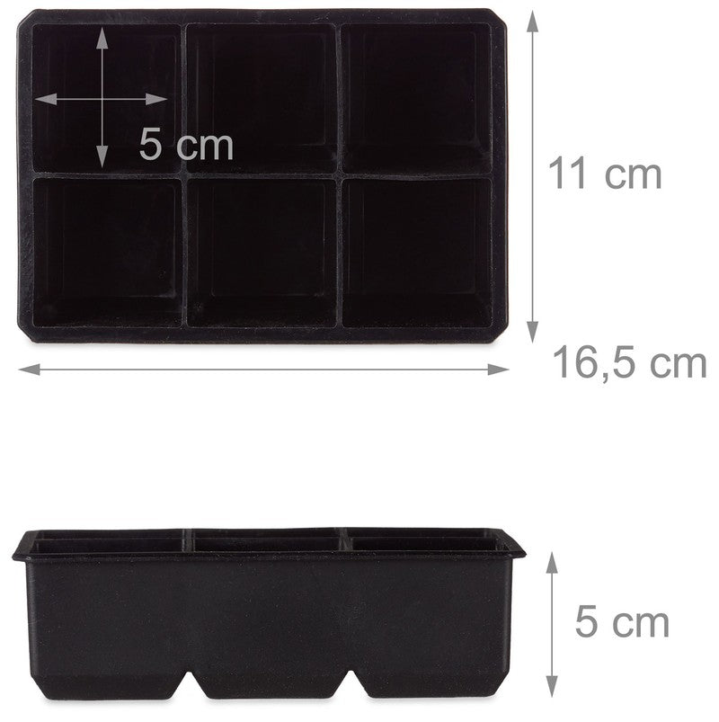 CUBE EISWÜRFELFORM Silikon 5cm auch geeignet als Backform und Pralinéform