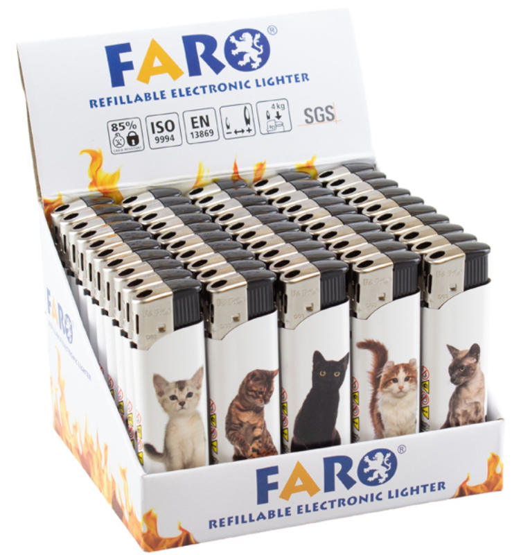 Elektronik KATZEN FEUERZEUG "I Love Cats" nachfüllbar