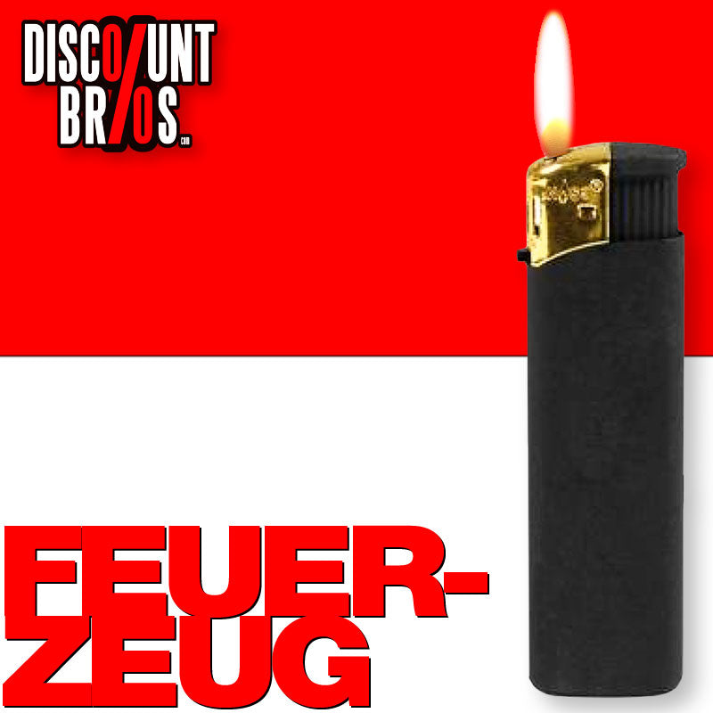 Elektronik FEUERZEUG Mattschwarz + Gold nachfüllbar