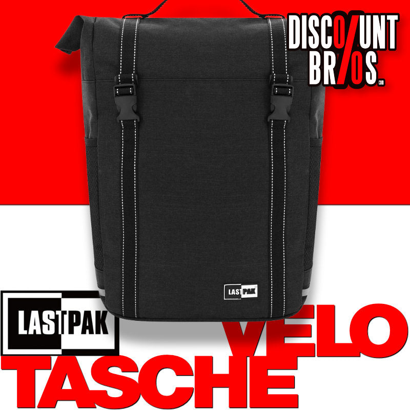 LASTPAK Velo- Fahrrad-GEPÄCKTASCHE Fahrradtasche für Gepäckträger 15l SCHWARZ