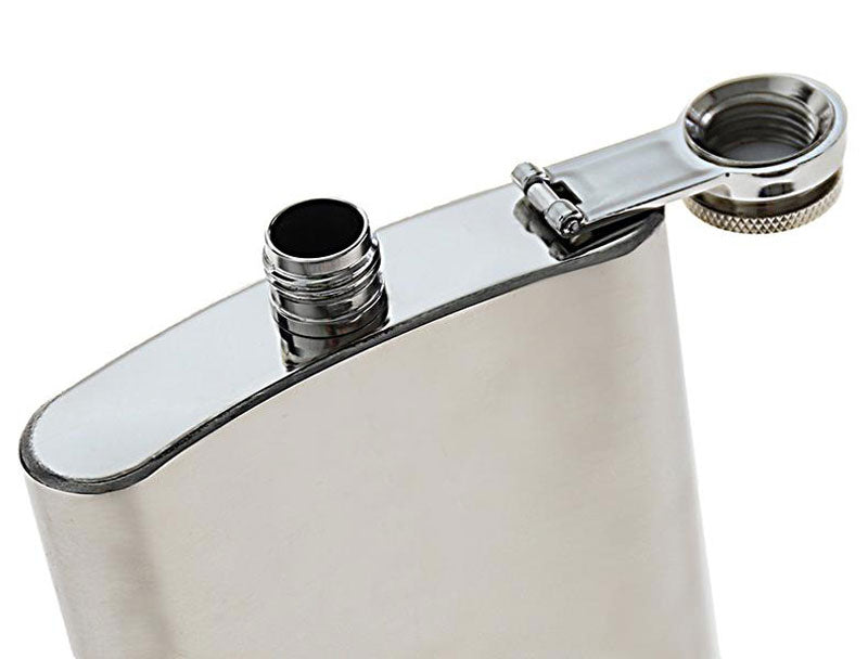 Geschenk-Set Flachmann 6-teilig Chrom Karo 8oz