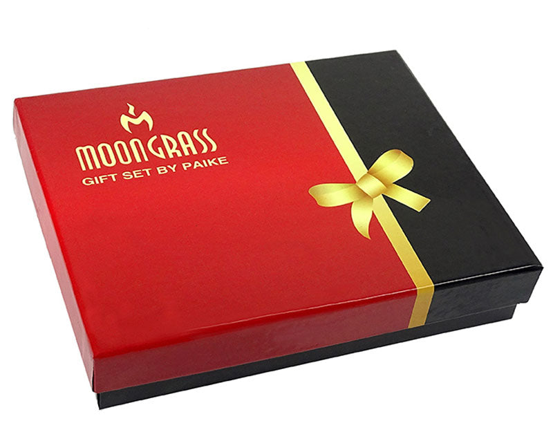 Geschenk-Set Flachmann 6-teilig Chrom Karo 8oz