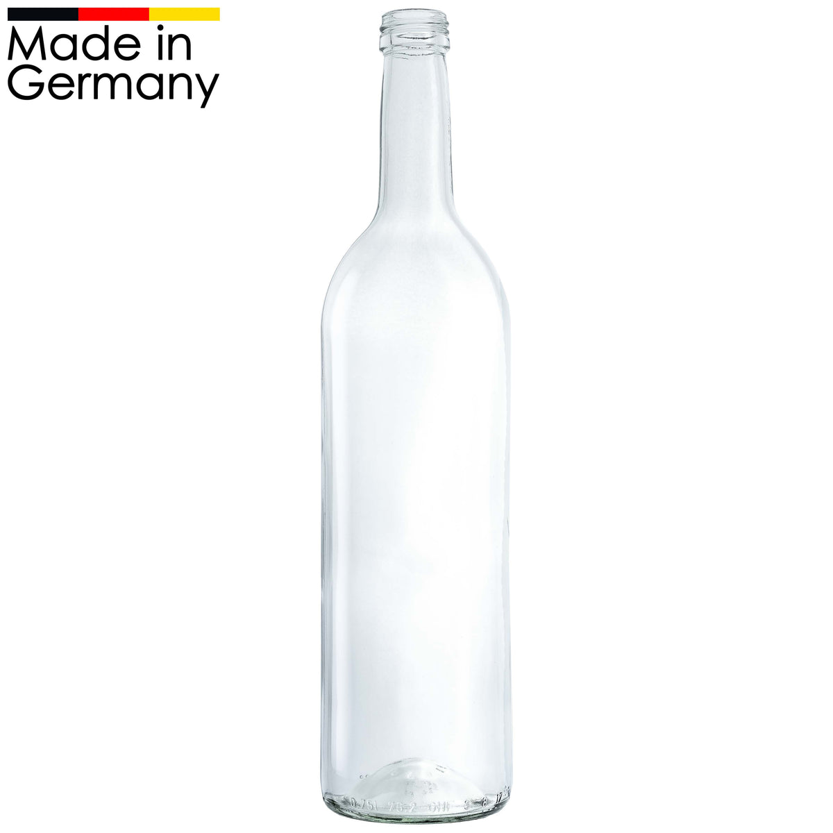 750 ml Glasflaschen mit Deckel Flasche mit Schraubverschluss Pp28 DE 52er-Set