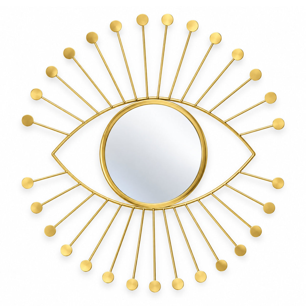 Florissima Wandspiegel Auge, Metall gold, 50 cm