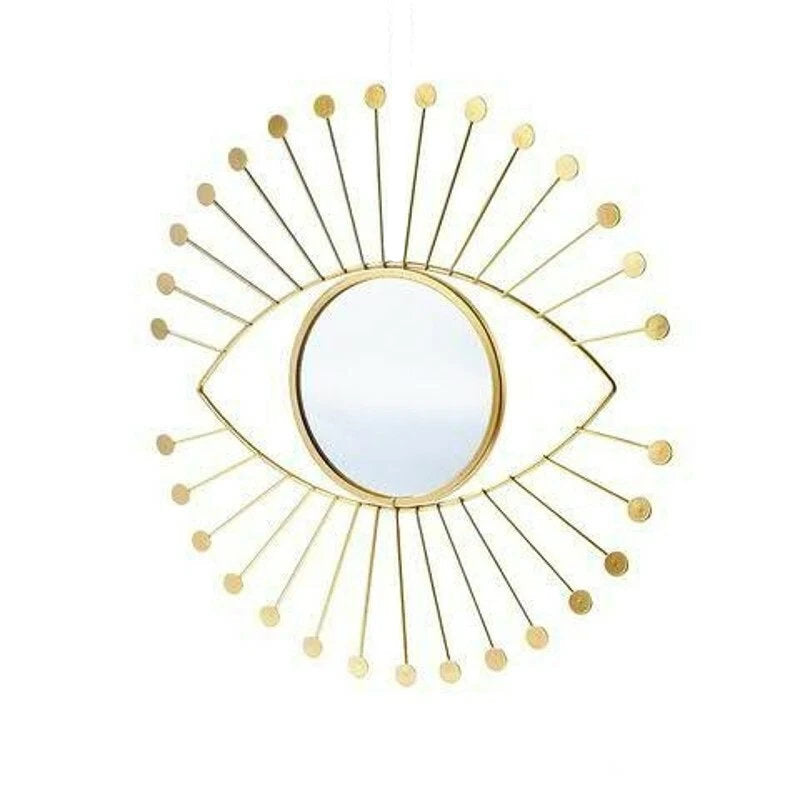 Florissima Wandspiegel Auge, Metall gold, 50 cm
