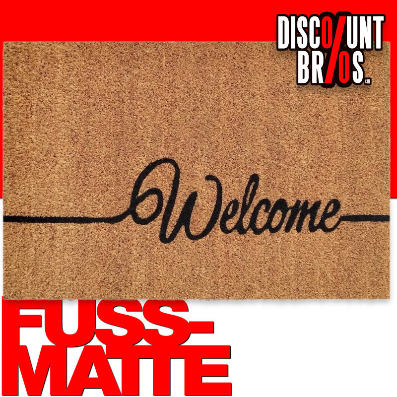 Türvorleger FUSSMATTE Kokos + Naturlatexrücken WELCOME 60×40cm