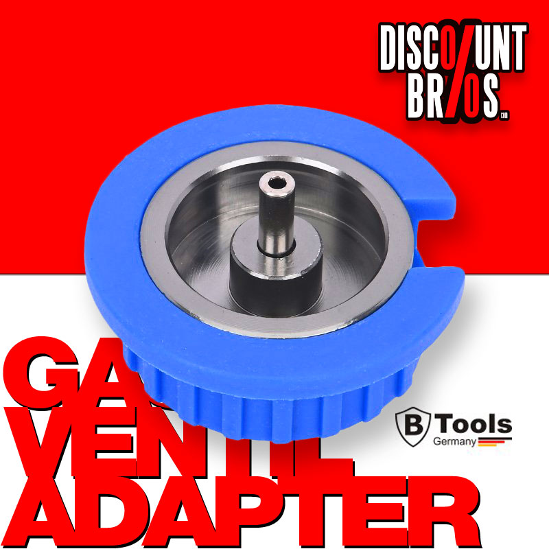 B-TOOLS Gaskartuschen VENTIL ADAPTER Schraub- zu Bajonettventil
