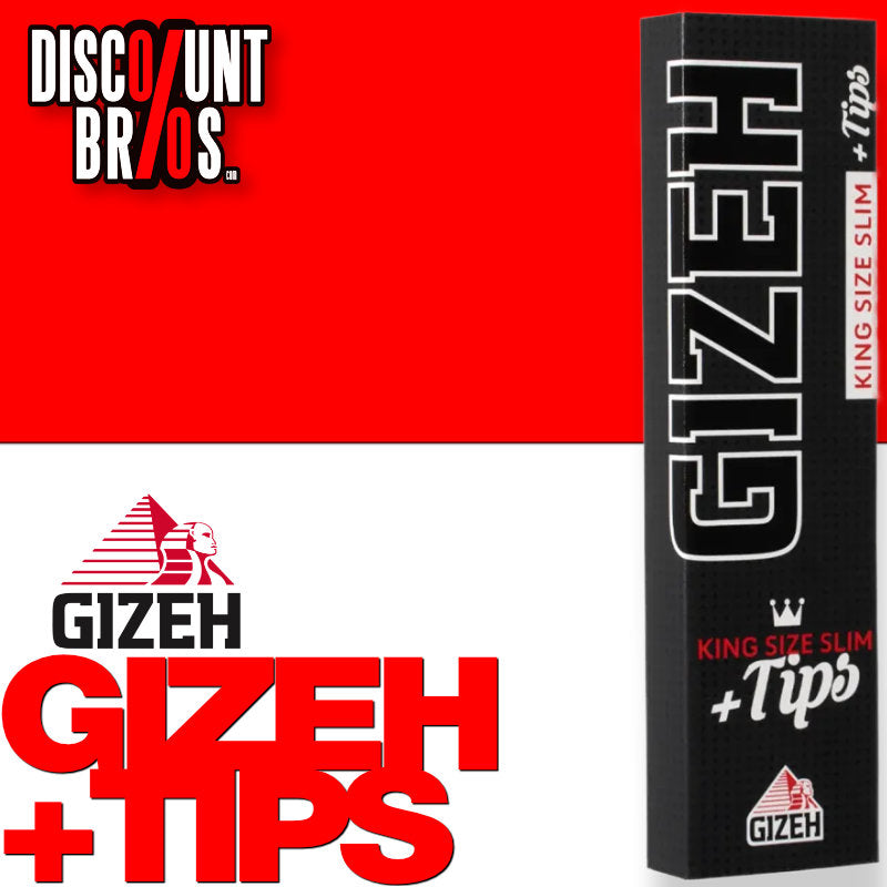 GIZEH Black King Size Slim Papers + Tips 34 Zigarettenpapiere und Filter 107 × 44 mm