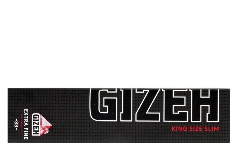 25 × Tray GIZEH Black King Size Slim Papers Zigarettenpapier mit Magnetverschluss 107×44mm