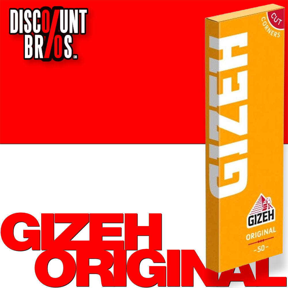 GIZEH Original Gelb Zigarettenpapier mit 50 Blättchen 68 × 35 mm