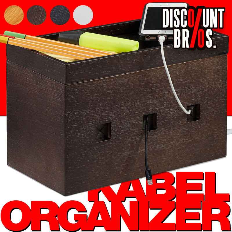KABELBOX Ladestation Organzier Bambus Holz