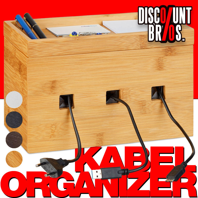 KABELBOX Ladestation Organzier Bambus Holz