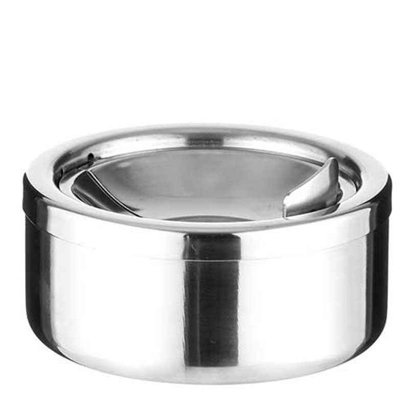Kippaschenbecher KLAPP-ASCHENBECHER Edelstahl Aschenbecher Ø12cm