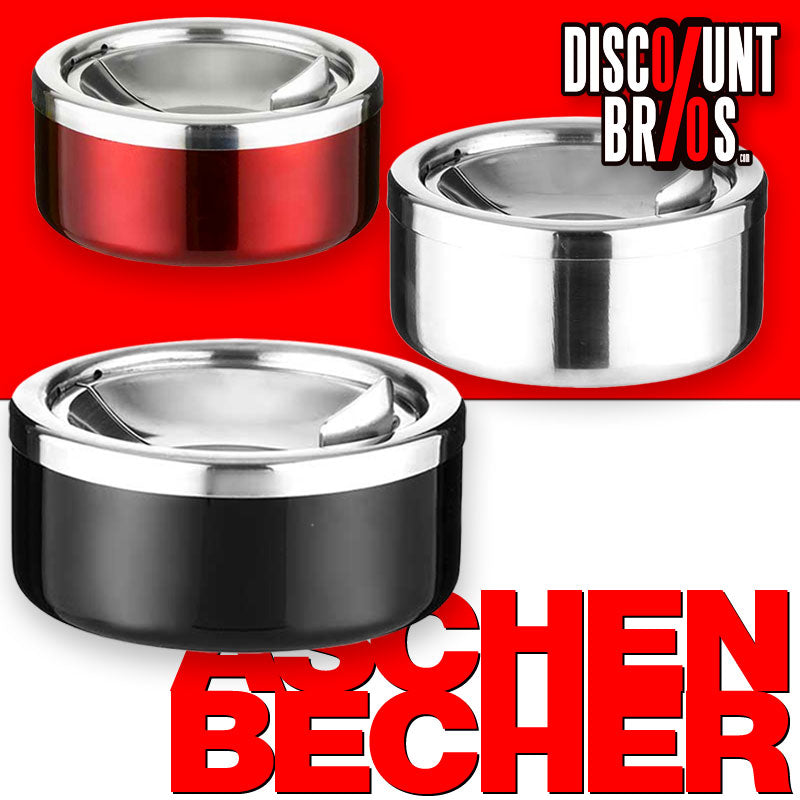 Kippaschenbecher KLAPP-ASCHENBECHER Edelstahl Aschenbecher Ø12cm